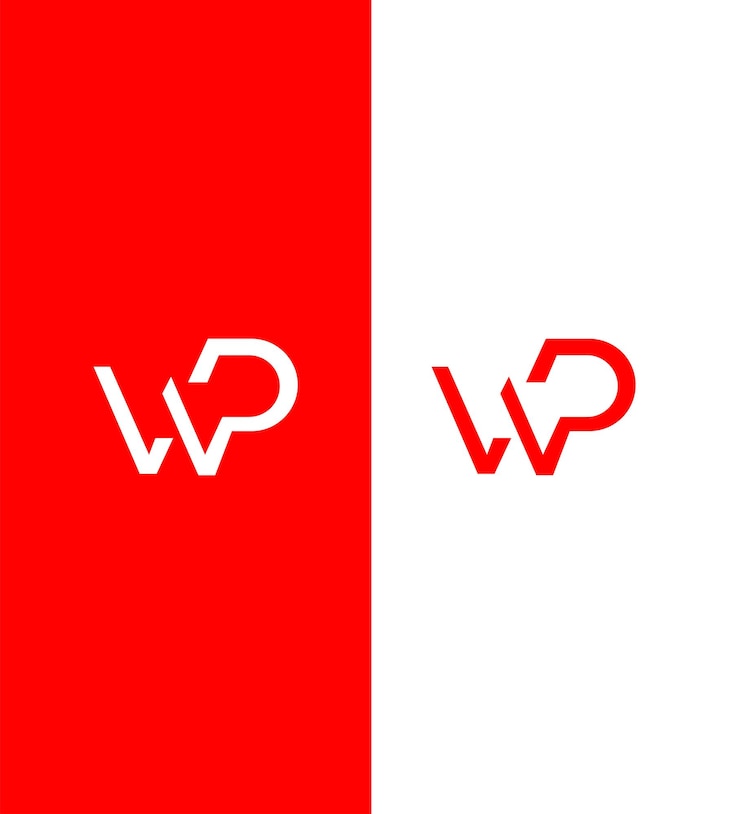 Vettore wq wq lettere wq logo qw qw lettere qw logo