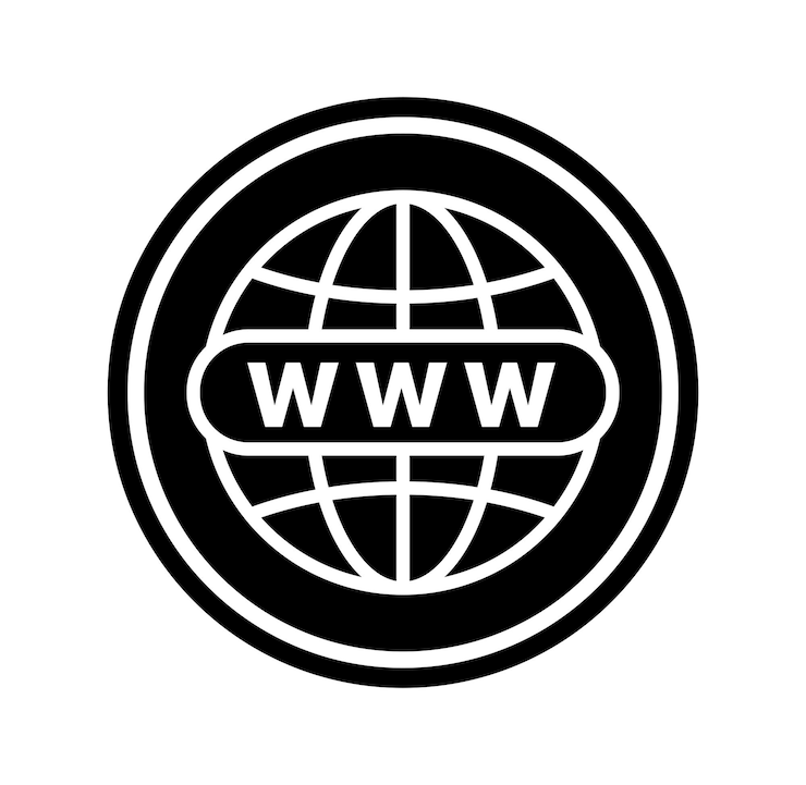 Vettore www internet globo griglia