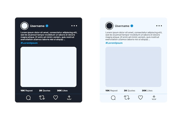 X modello di post di Twitter Mockup di feed di social media con icone di interazione come ripostare commentare salvare