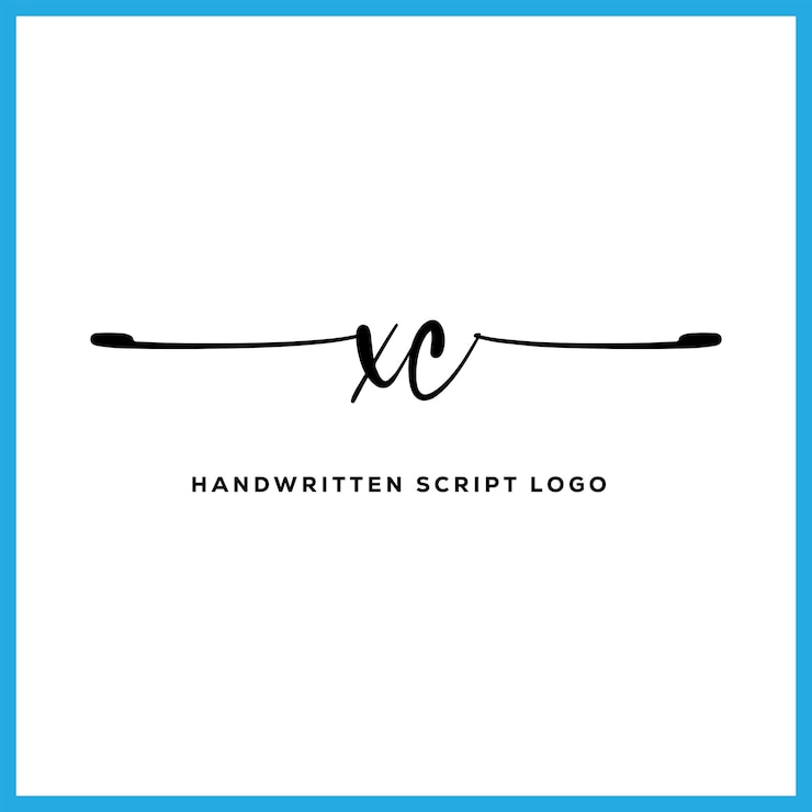 Vettore xc handwriting firma logo design xc lettera immobili bellezza fotografia lettera logo