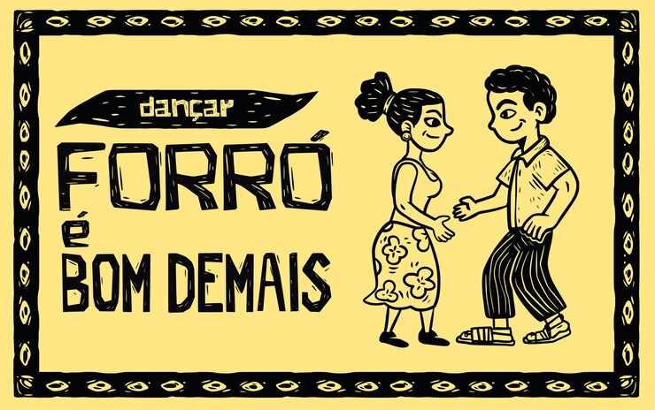 Vettore xilogravura211 dancarforrozin