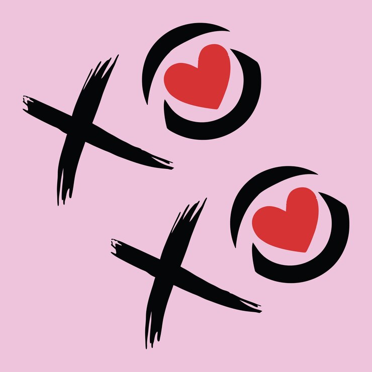 Vettore xoxo calligrafia coquette clippart baci e abbracci simbolo lettere giorno di san valentino vettore illustrazione