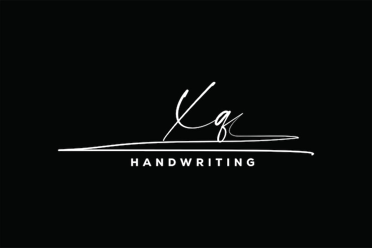 Vettore xq iniziali firma a mano logo lettera xq immobili bellezza fotografia logo design