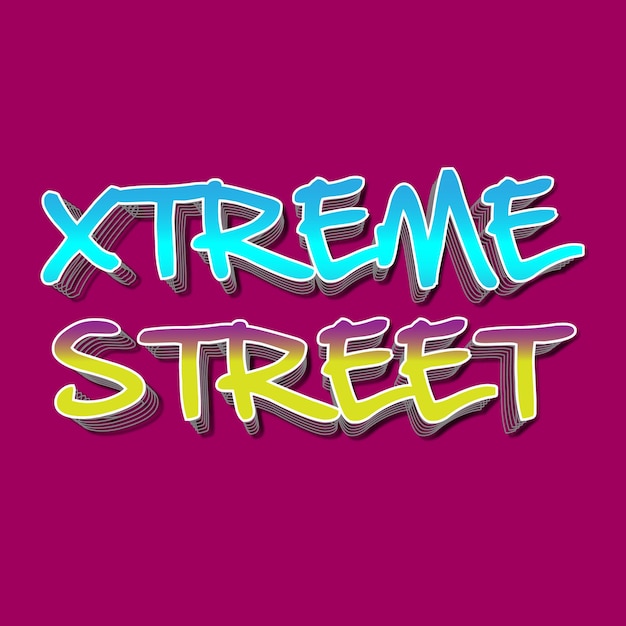 XTREME STREET TEXT Effect