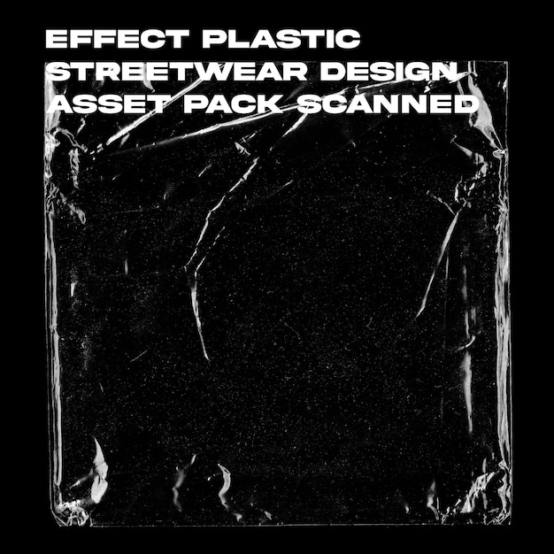 Y2K Poster Pack Etichetta a effetto plastico con modello di consistenza di stampa scansionata