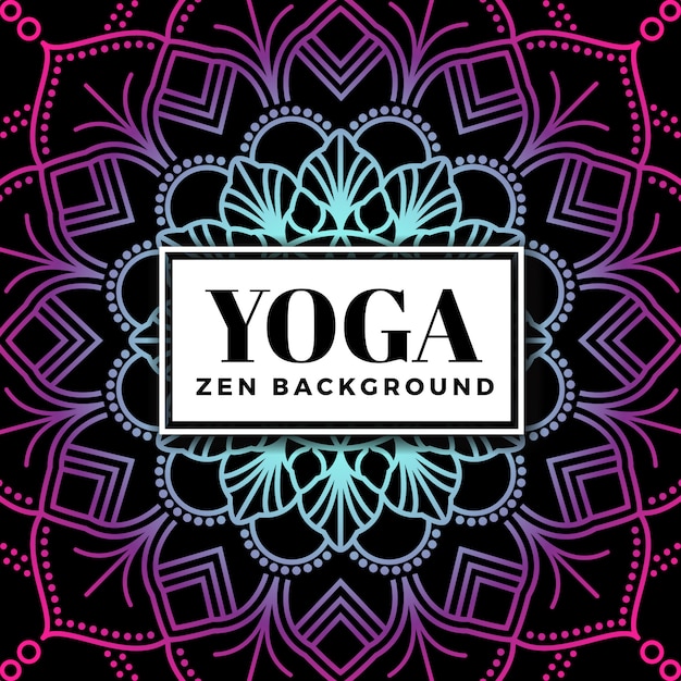 Yoga e zen design di sfondo con mandala