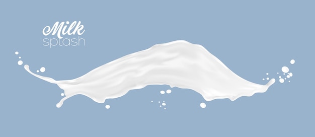 Yogurt al latte o splash wave alla crema con schizzi