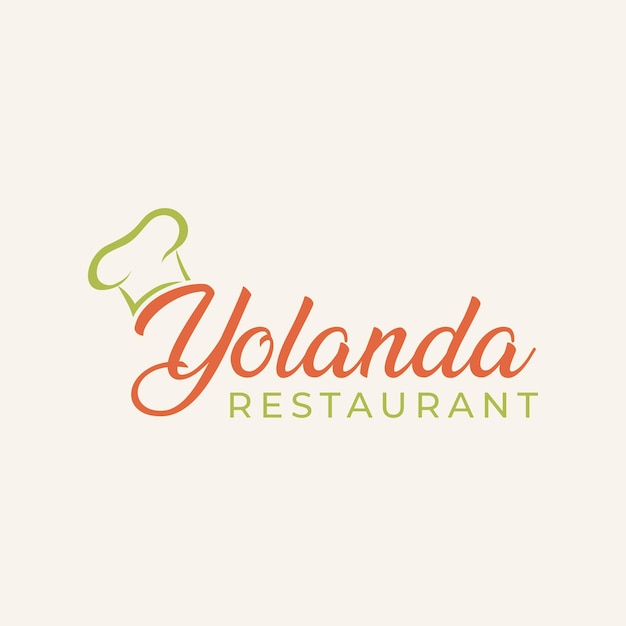 Yolanda Casual Restaurant wordmark tipografia testo logo design icona elemento vettore