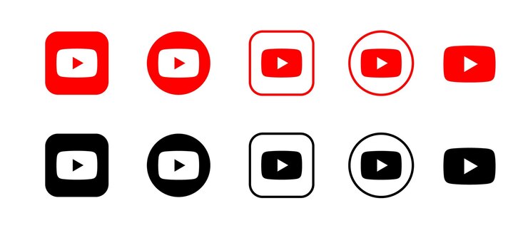 YouTube icon set YouTube logo set Abstract YouTube logo set illustrazione vettoriale YouTube Social me