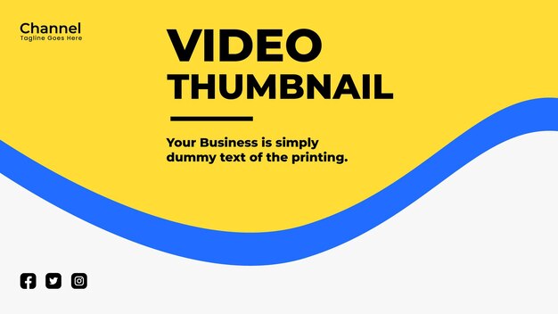 Youtube Thumbnail Background Design con testo modificabile