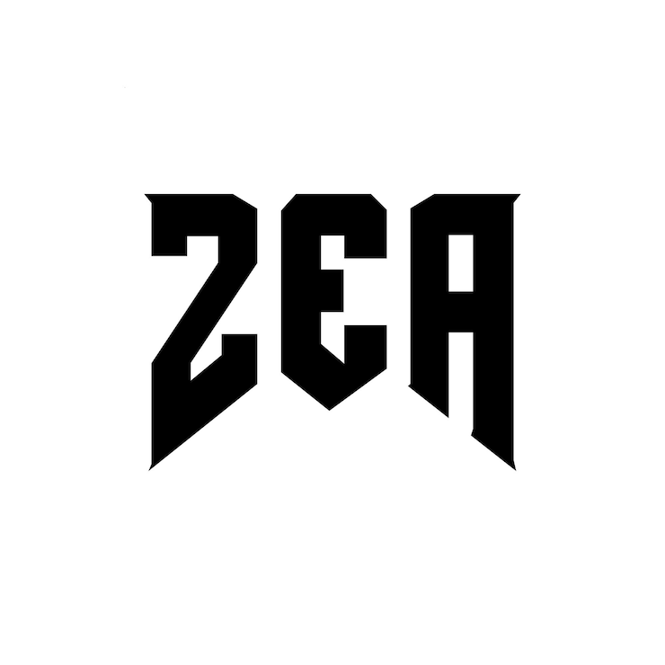 Vettore zea letter logo design per l'azienda tecnologica zea logo design combinazione di colori bianco e nero zea logo zea vettore zea design zea icona zea alfabeto zea tipografia logo design