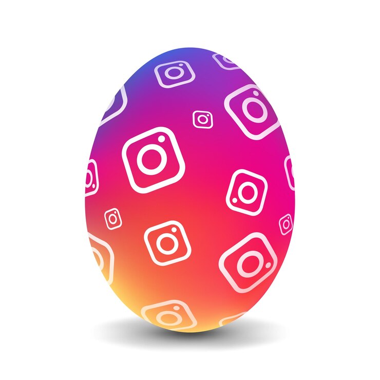 Vettore zhytomyr, ucraina - 1 marzo 2023 insta color uovo di pollo per pasqua. illustrazione editoriale