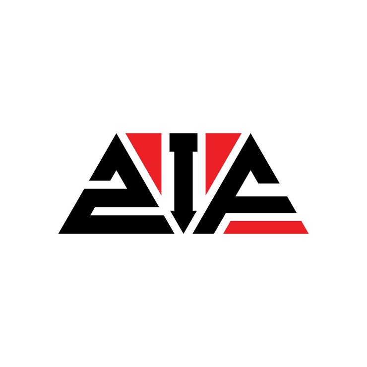 Vettore zif triangolo lettera logo design con forma di triangolo zif logo triangolo design monogramma zif modello di logo vettoriale triangolare zif con colore rosso logo triangolare semplice logo elegante e lussuoso zif