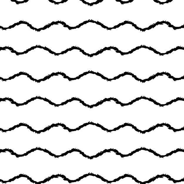 Zig Zag vector seamless pattern in stile grunge astratto Tecnologia delle linee geometriche per