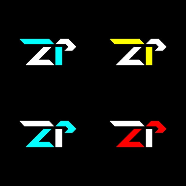 ZP design minimale del logo della lettera