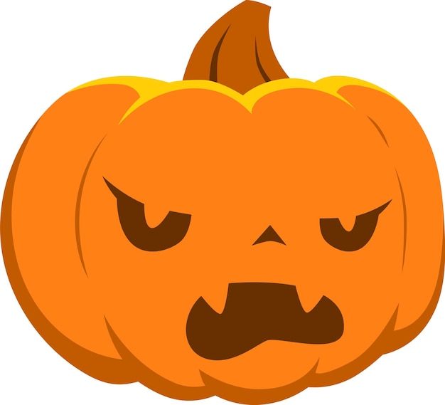 Zucca di Halloween Icona piatta di Halloween