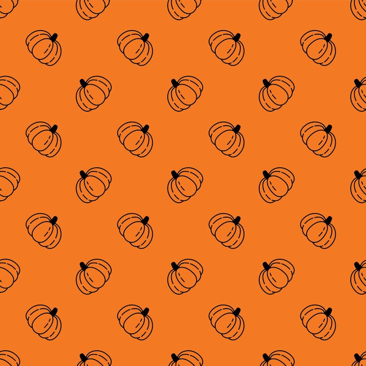 Vettore zucca halloween seamless pattern cartoon