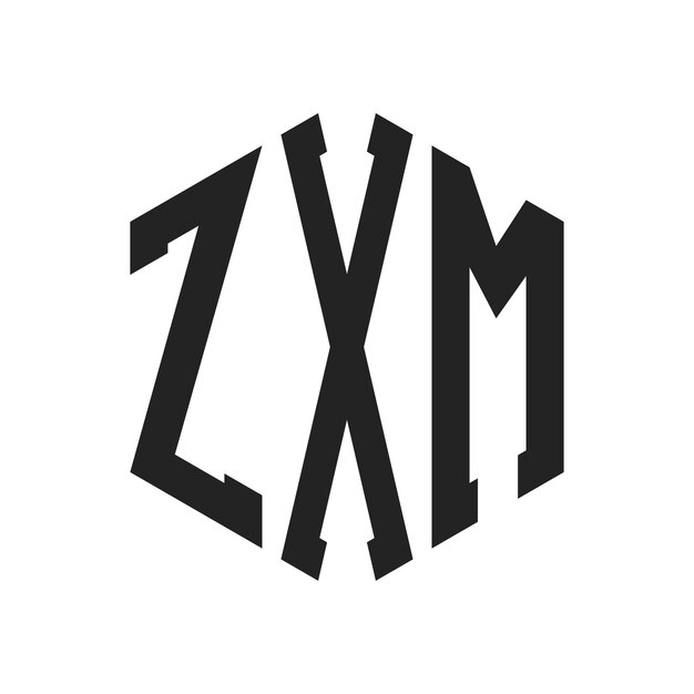 ZXM Logo Design Lettera iniziale ZXM Monogramma Logo utilizzando forma esagonale