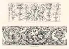 Gratis foto 17de-eeuwse ornamentontwerpen