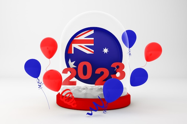 Gratis foto 2023 australië globe