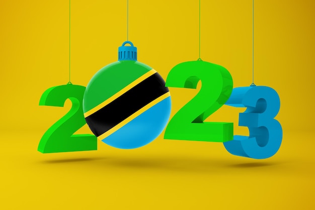 Gratis foto 2023 jaar en tanzania ornament