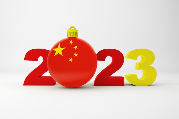 Gratis foto 2023 jaar met china ornament