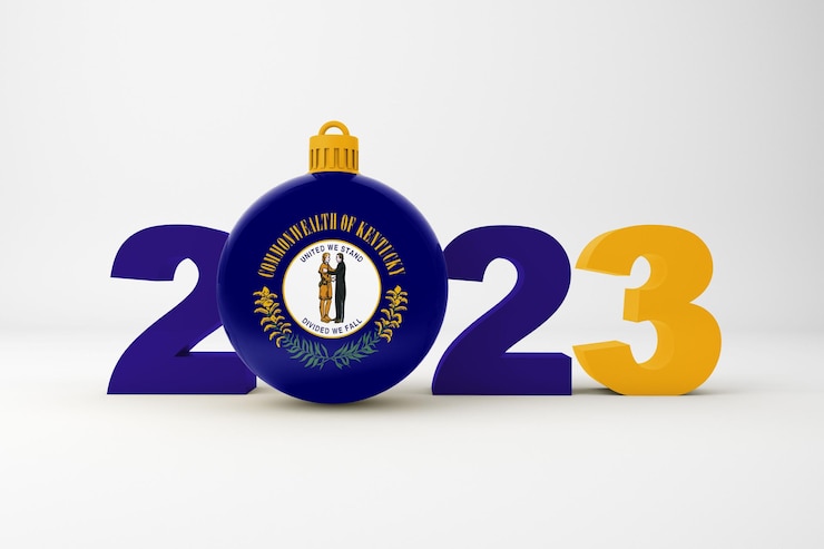 Gratis Foto 2023 jaar met kentucky ornament