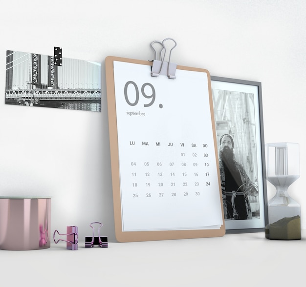 Gratis foto 2023 maandkalender stilleven