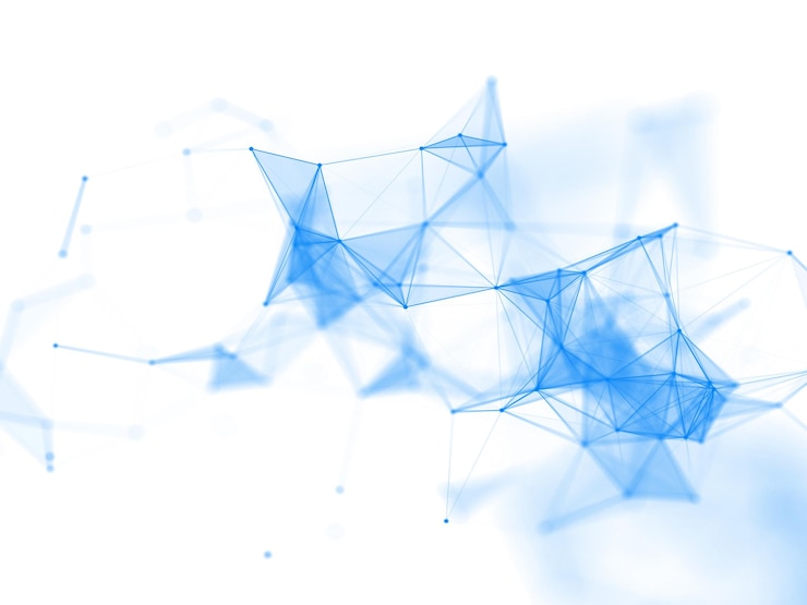 Gratis Foto 3d abstracte achtergrond met een modern plexus design