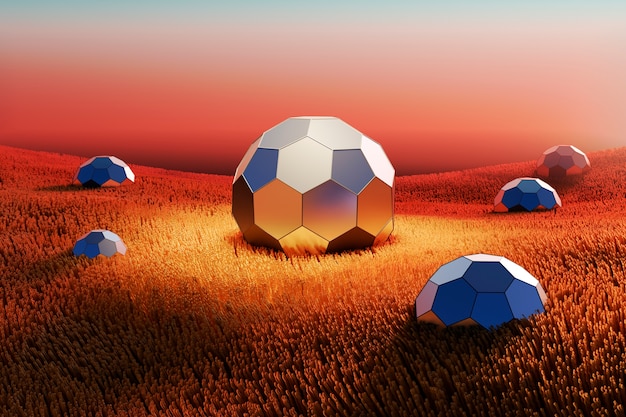 3D-achtergrond met zeshoekige vormen en textuur