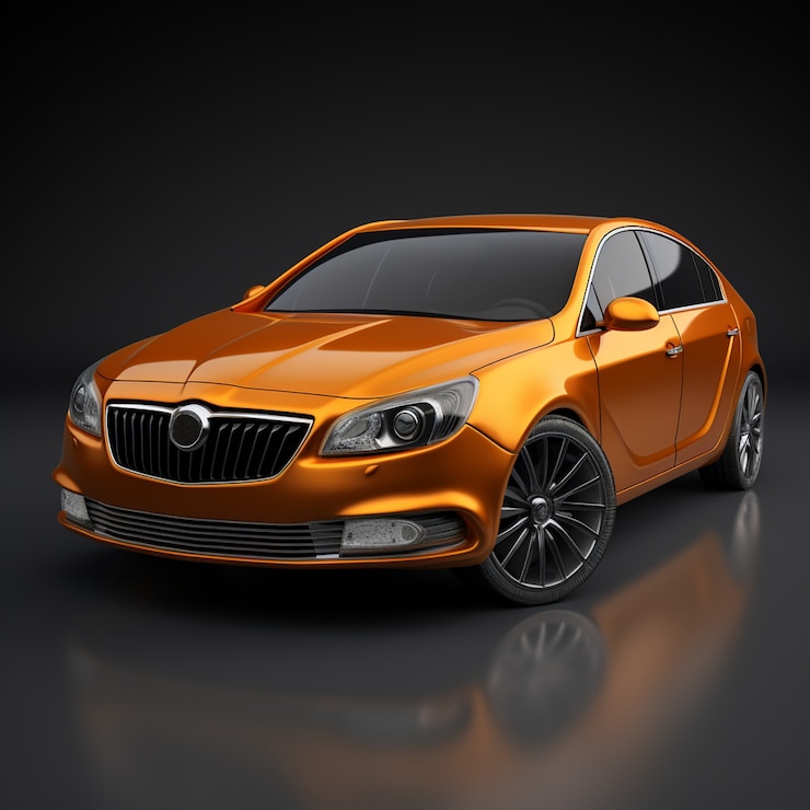Gratis Foto 3d-auto met eenvoudige achtergrond