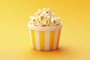 Gratis foto 3d-bioscoop met popcornbeker