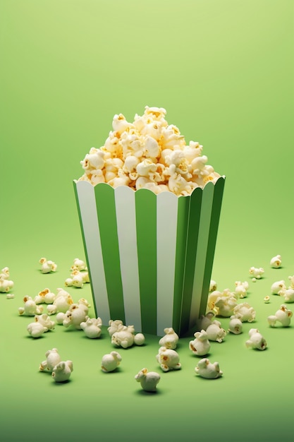 Gratis foto 3d bioscoop popcorn beker