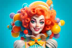 Gratis foto 3d carnaval personage