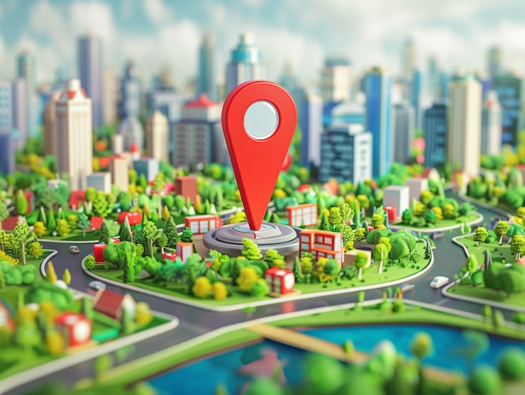 Gratis Foto 3d cartoon pin locatie