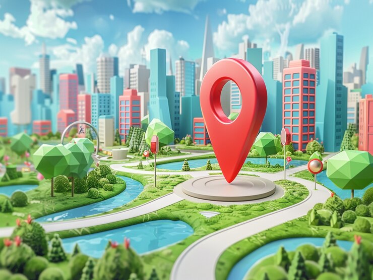 Gratis Foto 3d cartoon pin locatie