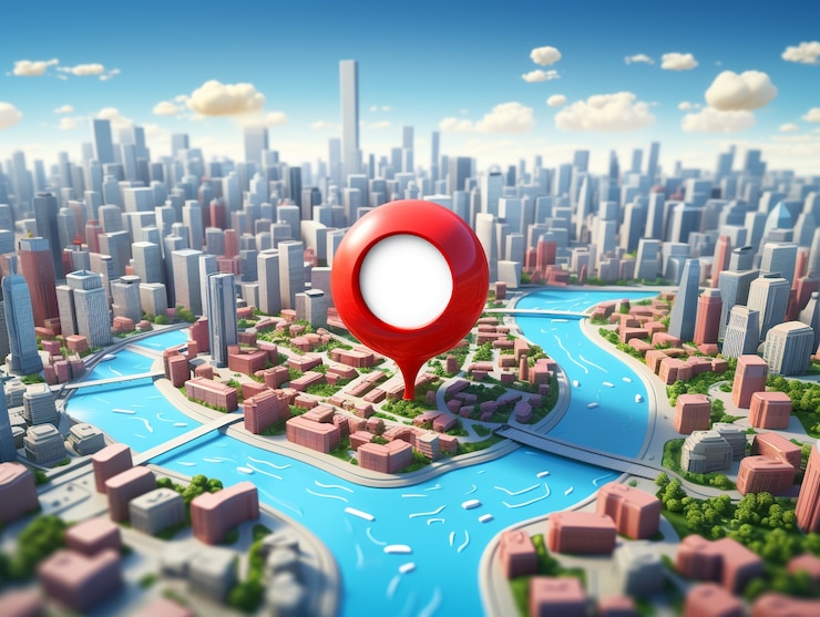 Gratis Foto 3d cartoon pin locatie