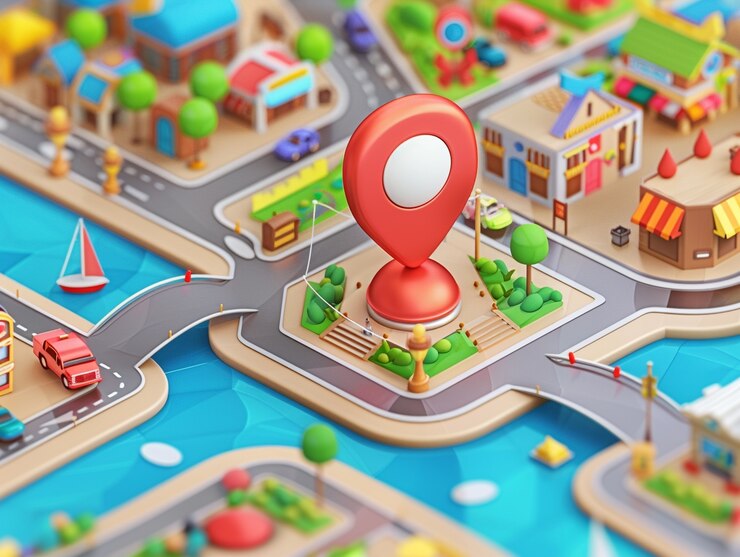 Gratis Foto 3d cartoon pin locatie