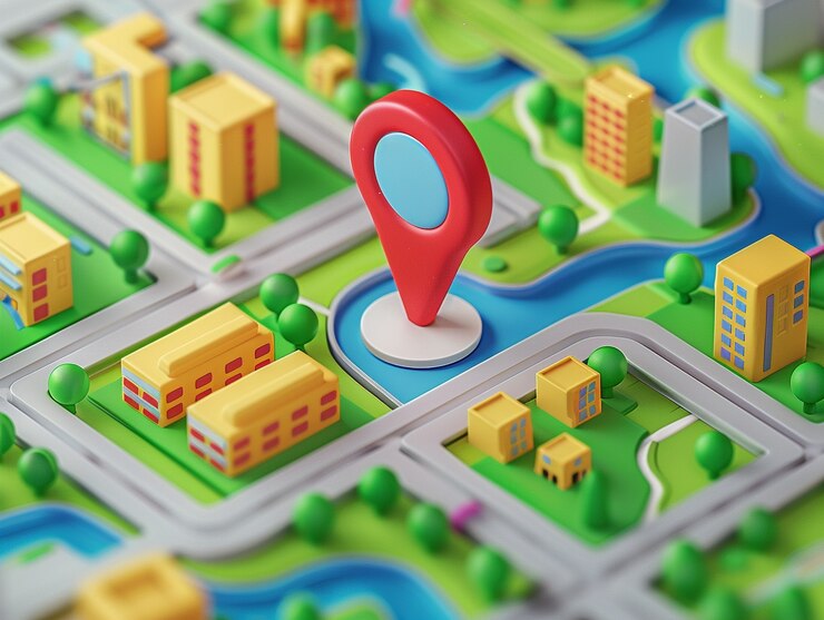 Gratis Foto 3d cartoon pin locatie