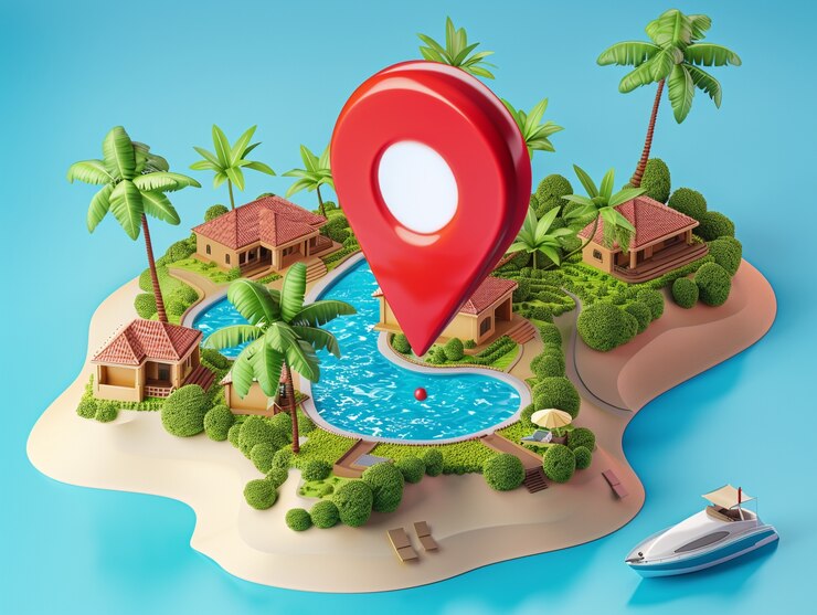 Gratis Foto 3d cartoon pin locatie