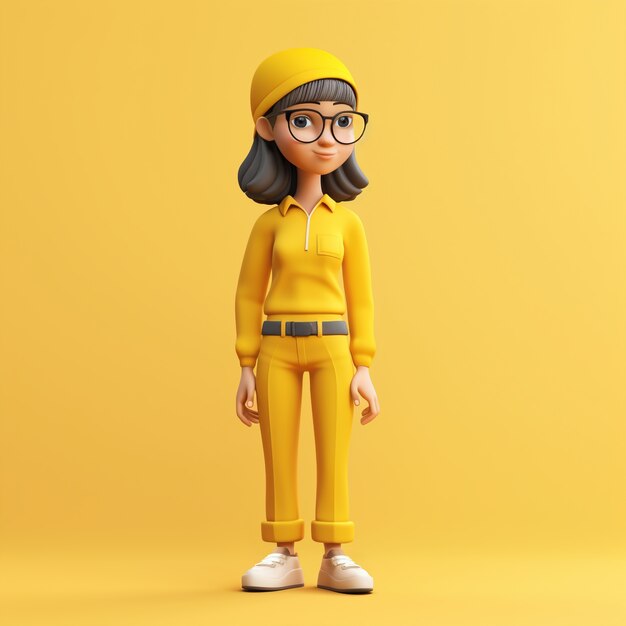 3d cartoon stijl personage