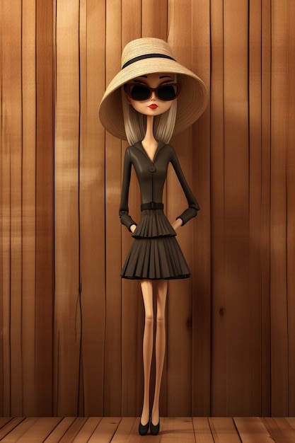 Gratis foto 3d cartoon stijl personage