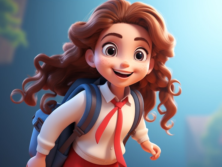 Gratis Foto 3d cartoon terug naar school