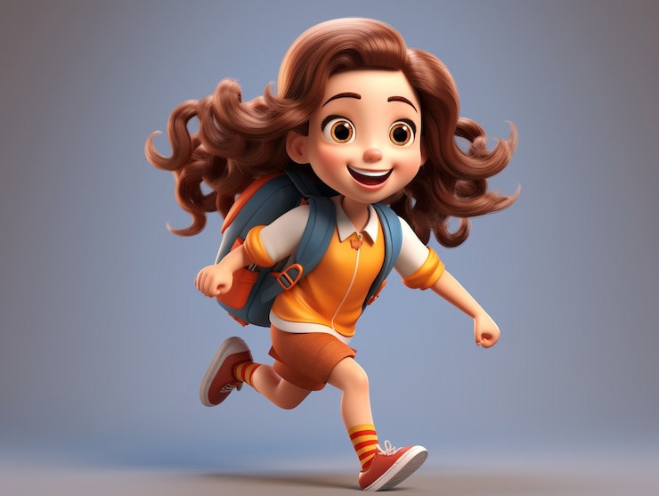 Gratis Foto 3d cartoon terug naar school