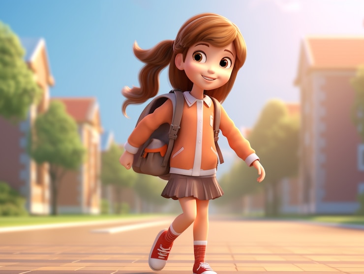 Gratis Foto 3d cartoon terug naar school