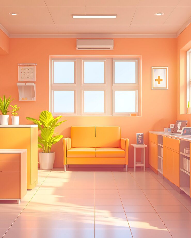 Gratis Foto 3d cartoon ziekenhuis gezondheidszorg scène