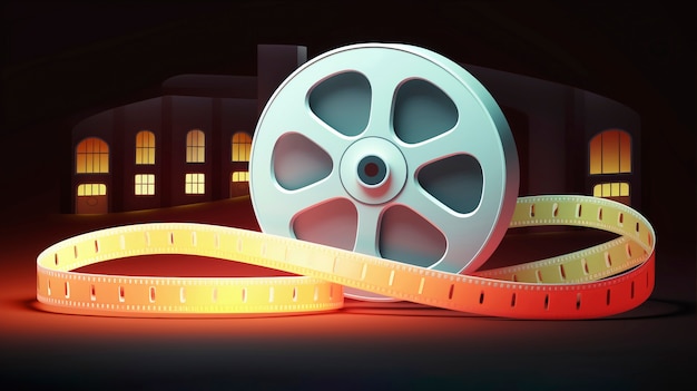 Gratis foto 3d-cinemafilmrol