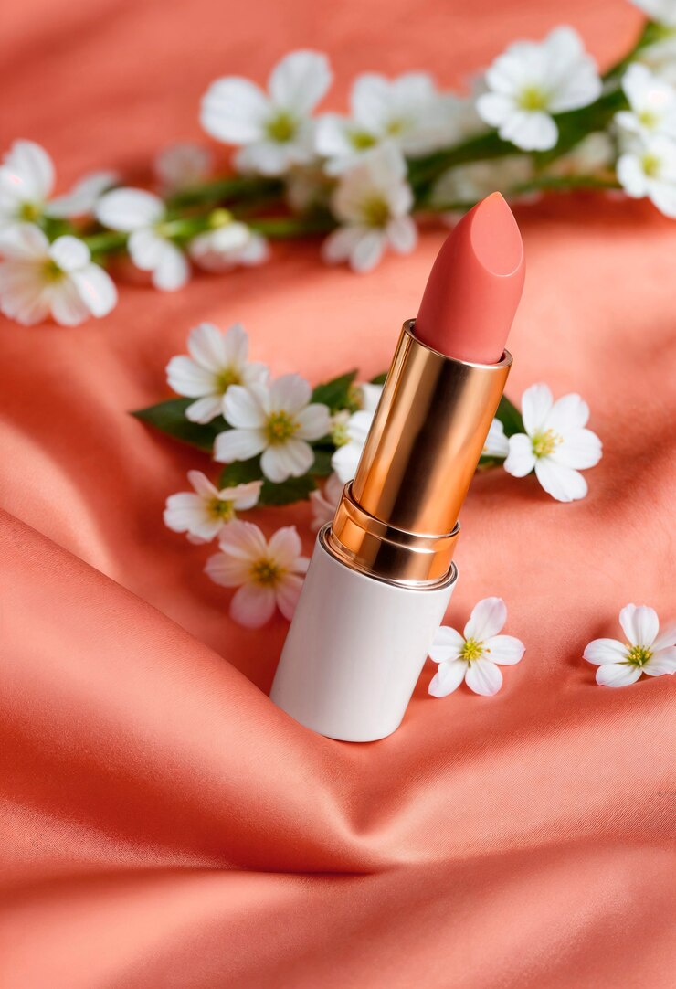 Gratis Foto 3d cosmetisch product met kleur van het jaar tonen