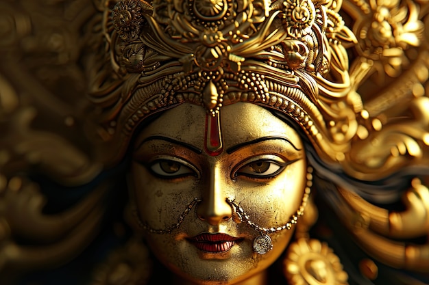 Gratis foto 3d durga godin voor navratri viering.