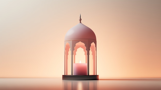 Gratis foto 3d-elementen voor islamitische ramadanviering